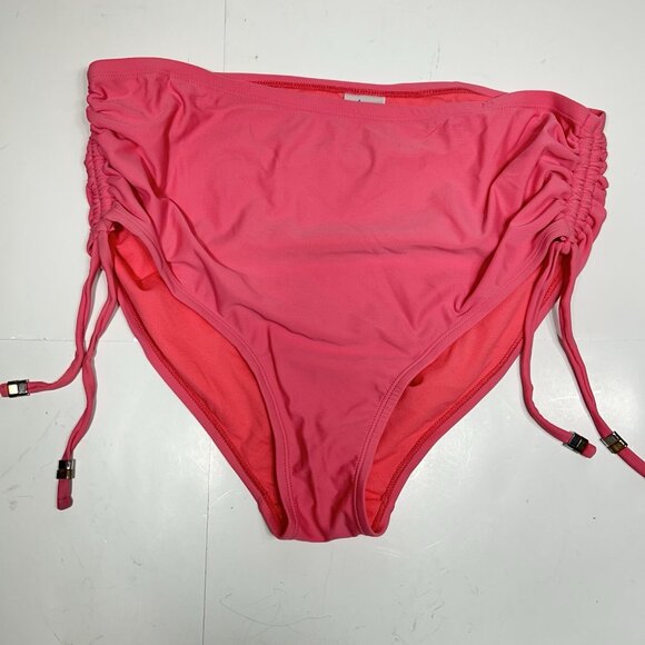 Catalina 2pc Pink Women Bathing Suit Tankini Set Halter Tie Neck Sz 2X 18W-20W - Picture 8 of 11